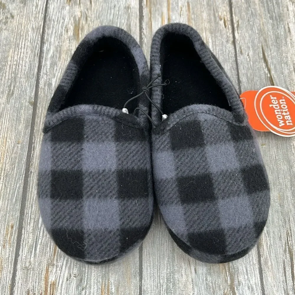 Baby Toddler Boy Plaid & Aline Paw Patrol Plush Slippers Shoes 2-Pack Size 7-8